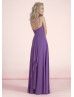 Halter Neck Purple Chiffon Bridesmaid Dress Halter Neck Purple Chiffon Bridesmaid Dress
